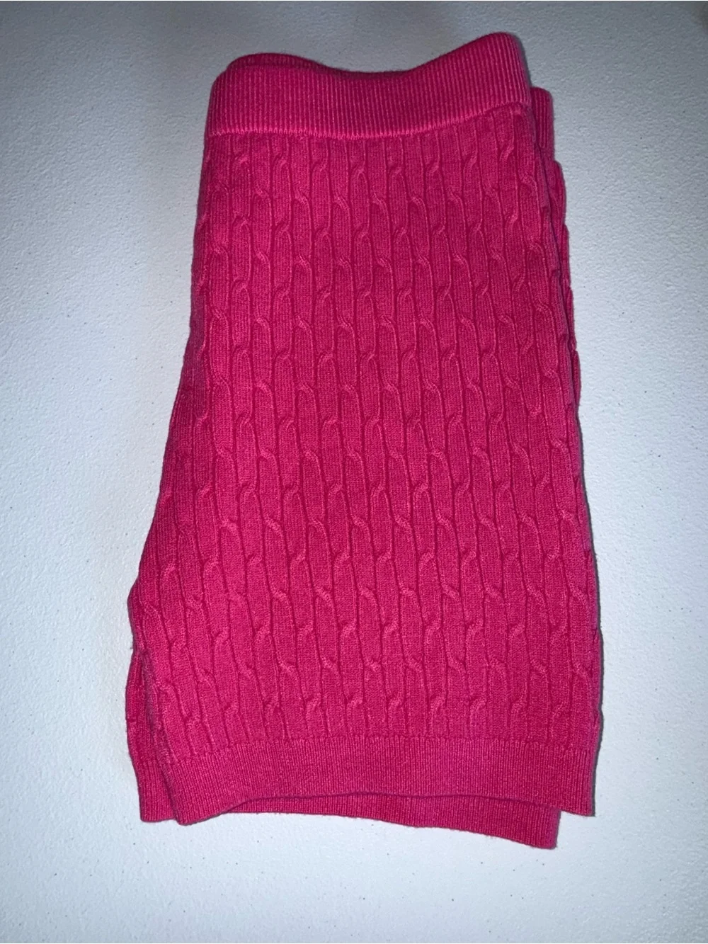 Daisy Pink Cable Knit Viscose Lounge Set Size Large Matching Tank & Shorts beach